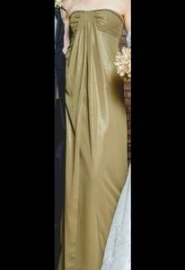 David's Bridal olive green gown, great condition